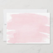 Roze Aquarel Gouden Dames Lunch Kaart (Achterkant)