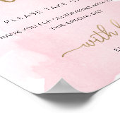 Roze Aquarel Gouden Favorieten Bord Poster (Hoek)