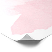 Roze Aquarel Gouden Welkom Bord Poster (Hoek)