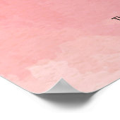 Roze Aquarel Guestbook Teken Poster (Hoek)