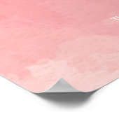 Roze Aquarel Guestbook Teken Poster (Hoek)