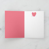 Roze Aquarel Hart Kaart (Binnen)