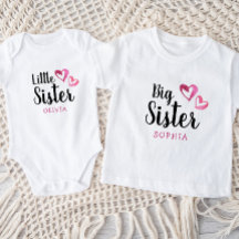 Roze Aquarel Harten Zuster Naam Initiaal