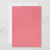 Roze Aquarel Hibiscus Bloemen Bruiloft Kaart (Achterkant)