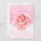 Roze Aquarel Illustratieve Prinses Uitnodiging (Achterkant)