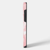 Roze Aquarel Initiaal Monogram iPhone Hoesje (Linkerkant)