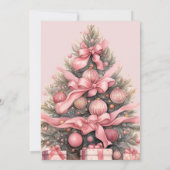 Roze aquarel kerstkaart kaart (Achterkant)