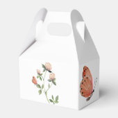 Roze Aquarel Kleine Poppies 1e Verjaardag Bedankdoosjes (Achterkant)