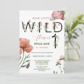 Roze Aquarel Kleine Poppies 1e Verjaardag Kaart (Staand voorkant)