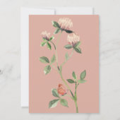 Roze Aquarel Kleine Poppies 5e Verjaardag Kaart (Achterkant)