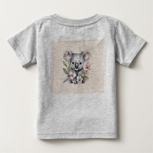 Roze aquarel koala verjaardag (Achterkant)