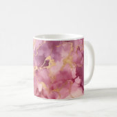 Roze aquarel koffiemok (Voorkant rechts)
