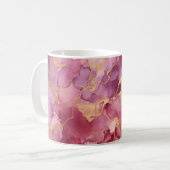 Roze aquarel koffiemok (Voorkant links)