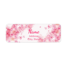 Roze Aquarel Label