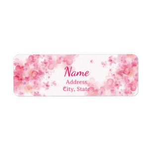 Roze Aquarel Label