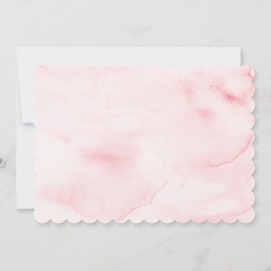 Roze Aquarel Landelijke Trouwfoto Save The Date (Achterkant)