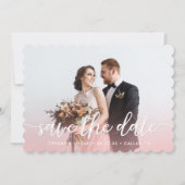 Roze Aquarel Landelijke Trouwfoto Save The Date (Voorkant)
