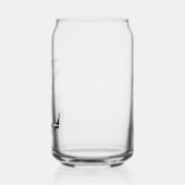 Roze Aquarel Lelie Monogram Blikvorm Glas (Links)