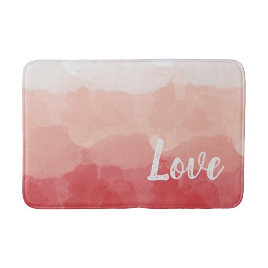 Roze Aquarel Liefde Badmat (Voorkant)