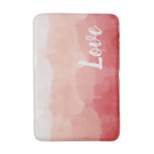 Roze Aquarel Liefde Badmat (Voorkant Verticaal)