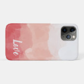 Roze Aquarel Liefde Case-Mate iPhone Case (Achterkant (horizontaal))