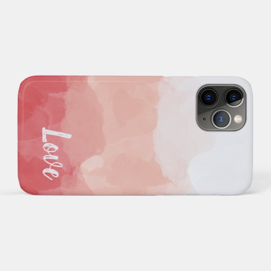 Roze Aquarel Liefde Case-Mate iPhone Case (Achterkant (horizontaal))