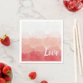 Roze Aquarel Liefde Servet (Insitu)