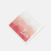 Roze Aquarel Liefde Servet (Hoek)