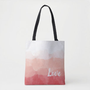 Roze Aquarel Liefde Tote Bag