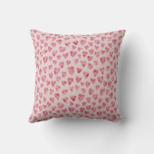 Roze aquarel liefdeshartpatroon kussen (Achterkant)