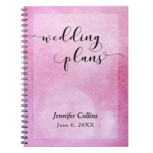 Roze Aquarel Mandala Typografie Trouw Planner Notitieboek