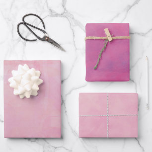 Roze Aquarel met Variatie Inpakpapier Vel