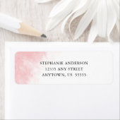 Roze Aquarel Minimal Retouradres Etiket (Insitu)