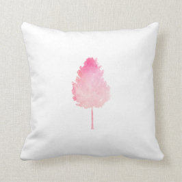 Roze Aquarel Moderne Boom Natuur Kussen