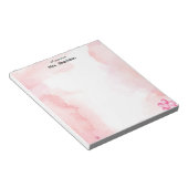 Roze Aquarel Onderwijs Notitieblok (Schuin)