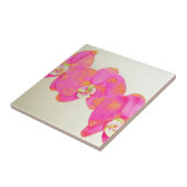 Roze aquarel Orchidee schilderij Tegeltje (Zijkant)