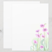 Roze aquarel papavers (Voorkant / Achterkant)