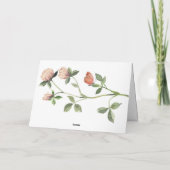 Roze aquarel papavers Dank u Kaart (Achterkant)