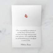 Roze aquarel papavers Dank u Kaart (Binnen)