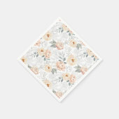 Roze Aquarel Pioenrozen Bloempatroon Servet (Hoek)