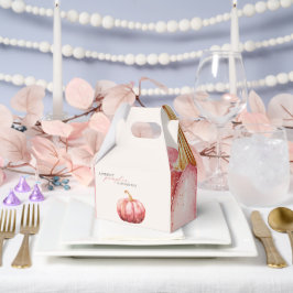 Roze Aquarel Pompoen Baby Shower Favor Doos Bedankdoosjes
