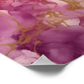 Roze aquarel poster (Hoek)