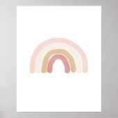 Roze Aquarel Regenboog Kinderkamer Poster (Voorkant)