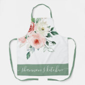 Roze Aquarel Roos All-Over Print Schort (Voorkant)