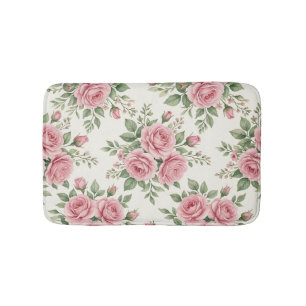 Roze Aquarel Rozen Bloemmotief Naadloos Patroon Vi Badmat