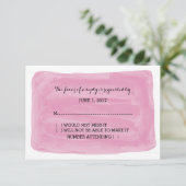 Roze Aquarel RSVP Kaart (Staand voorkant)