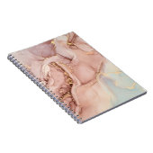 Roze aquarel-spiraal fotoboek (80 pagina's) notitieboek (Rechterzijde)