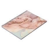 Roze aquarel-spiraal fotoboek (80 pagina's) notitieboek (Linkerzijde)