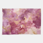 Roze aquarel theedoek (Horizontaal)
