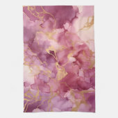 Roze aquarel theedoek (Verticaal)